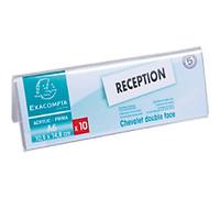 Exacompta Name Holder Crystal 15 x 5 x 14 cm Pack of 10