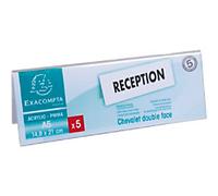 Exacompta Name Holder Crystal 21 x 6 x 17 cm Pack of 10