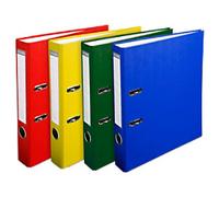 Exacompta Narrow Lever Arch File A4 50 mm Assorted 2 Rings 915400B Plastic Portrait 20 Pieces