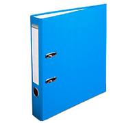 Exacompta Narrow Lever Arch File A4 50 mm Light Blue 2 Rings 915412B Plastic Portrait 20 Pieces