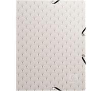 Exacompta - Ref 55450E - Pack of 4 Neo Deco Elastic folders - 3 Flap Pockets - in Glossy Card 400 g/m2 - Size 24 x 32 cm for A4 documents - Assorted Colours