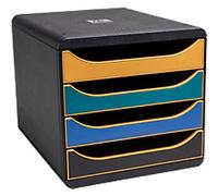 Exacompta Neo Deco Desktop Drawers PS (Polystyrene) Assorted 4 Drawers 27.8 x 34.7 x 26.7 cm A4 Maxi