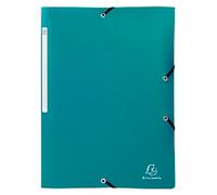 Exacompta OpaK 3 Flap Folder 55083E PP (Polypropylene) Rubber Band 24 (W) x 0.2 (D) x 32 (H) cm Dark green Pack of 50