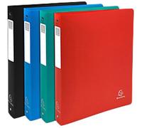 Exacompta Opak 30 mm Ring Binder PP (Polypropylene) A4 4 Rings Assorted 51390E Pack of 10
