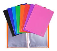 Exacompta OpaK Display Book 100 Pockets Assorted Pack of 8