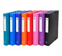 Exacompta Opak Filing Box 5970E A4 PP (Polypropylene) 25 (W) x 33 (H) cm Assorted 4.0 cm Pack of 8