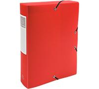 Exacompta Opak Filing Box 59885E A4 PP (Polypropylene) 25 (W) x 33 (H) cm Red 6.0 cm Pack of 8