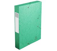 Exacompta Pack 10 Green Filing Boxes Cartobox A4 Spine 6cm Organise Archive