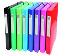 Exacompta Pack 8 Assorted Filing Boxes Iderama A4 Spine 4cm Organise