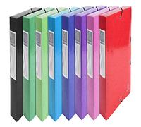 Exacompta Pack 8 Assorted Filing Boxes Iderama A4 Spine 6cm Organise