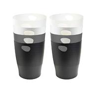 Exacompta - Ref 45398D - Office Ecobin Waste Paper Bin - 263 x 263 x 335mm in Size, 15L Capacity, Integrated Handles - Assorted Monochrome Colours (Pack of 8)