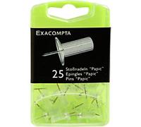 Exacompta Papic Push Pins PS (Polystyrene) 10 mm Transparent Pack of 25