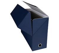 Exacompta Papier toile Archive Box 89427E Dark Blue 34.5 x 12 x 26 cm Cardboard, Paper Pack of 5