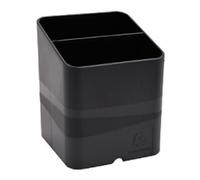 Exacompta - Ref 677014D_PAQ - ECOBlack Pen-Cube Pen Pot - 74 x 74 x 93mm in Size, 2 Sections - Suitable for Organising Pens, Pencils and Accessories - Black (Pack of 10)