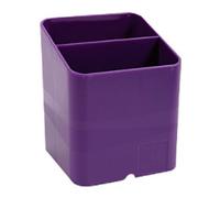 Exacompta - Ref 67720D_PAQ - Iderama Collection - Pen-Cube Pen Pot - 74 x 74 x 93mm in Size, Space-Saving Design, 2 Sections for Desk Organisation - Purple (Pack of 10)