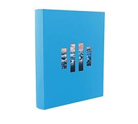 Exacompta - Ref 16071E - MILANO Photo Album Book (60 Pages) -29 x 32cmin Size, Holds 300 Photos, 250gsm Black Card Pages, FSC-Certified - Blue Textile Cover