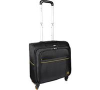 Exacompta - Ref 18834E - Exactive - Pilot Travel Suitcase With Wheels and a Telescopic Handle - 420 x 480 x 230mm in Size, Padded Compartment for a 15.6" Laptop - Black & Orange