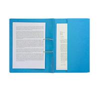 Exacompta Pocket Spring Coil Flat File Foolscap Blue Pack of 25