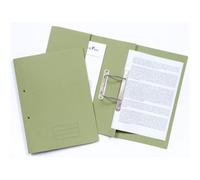 Exacompta Pocket Spring File Manilla Foolscap 285gsm Green (Pack 25) - TPFM-GRNZ
