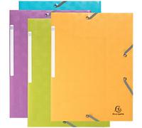 Exacompta Pop'N Co 3 Flap Folder 55990E A4 PP (Polypropylene) Rubber Band 24 (W) x 32 (D) x 0.2 (H) cm Assorted Pack of 4
