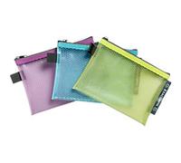 Exacompta Pop'N Co Accessory Pouch 38120E A6 Zip EVA (Ethylene-Vinyl Acetate), PP (Polypropylene) Landscape 16.8 (W)12.5 (D)0.4 (H) cm Assorted Pack of 3