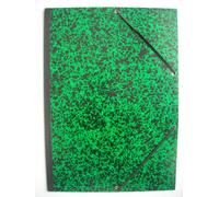 Exacompta - Ref 532000E - Annonay Portfolio with Tie Ribbon - A3 (297 x 420mm) in Size, For Safely Transporting Artworks & Documents, Marbled Effect Cover - Green