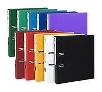 Exacompta - Ref 53154E - Prem'Touch PP Lever Arch File - 320 x 300mm in Size, 2 Rings, Can Hold A4+ Documents, 50mm Spine, 55mm Rings, FSC-Certified - Assorted Colours (Pack of 10)