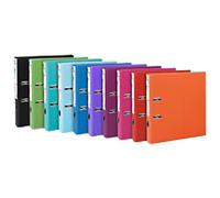 Exacompta Prem Touch Narrow Lever Arch File A4 50 mm Assorted 2 Rings 53244E Cardboard, PP (Polypropylene) Portrait Pack of 10