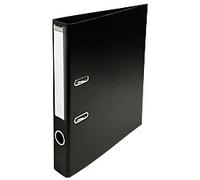Exacompta Prem Touch Narrow Lever Arch File A4 50 mm Black 2 Rings 53541E Plastic Portrait 10 Pieces