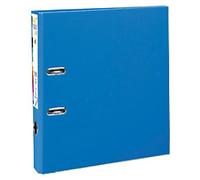 Exacompta Prem Touch Narrow Lever Arch File A4 50 mm Blue 2 Rings 53142E Plastic Portrait 10 Pieces