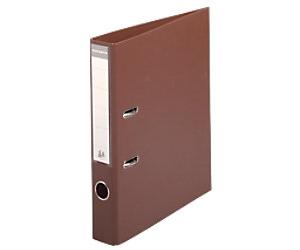Exacompta Prem Touch Narrow Lever Arch File A4 50 mm Brown 2 Rings 53546E Plastic Portrait 10 Pieces