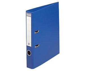 Exacompta Prem Touch Narrow Lever Arch File A4 50 mm Dark Blue 2 Rings 53552E Plastic Portrait 10 Pieces