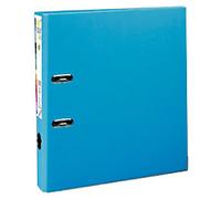 Exacompta Prem Touch Narrow Lever Arch File A4 50 mm Light Blue 2 Rings 53102E Plastic Portrait 10 Pieces