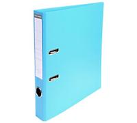 Exacompta Prem Touch Narrow Lever Arch File A4 50 mm Light Blue 2 Rings 53502E Plastic Portrait 10 Pieces