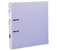 Exacompta Prem Touch Narrow Lever Arch File A4 50 mm Lilac 2 Rings 53107E Plastic Portrait 10 Pieces