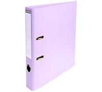 Exacompta Prem Touch Narrow Lever Arch File A4 50 mm Lilac 2 Rings 53507E Plastic Portrait 10 Pieces