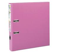 Exacompta Prem Touch Narrow Lever Arch File A4 50 mm Pink 2 Rings 53155E Plastic Portrait 10 Pieces
