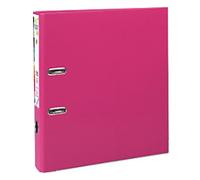 Exacompta Prem Touch Narrow Lever Arch File A4 50 mm Raspberry 2 Rings 53159E Cardboard, PP (Polypropylene) Portrait Pack of 10