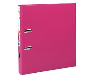 Exacompta Prem Touch Narrow Lever Arch File A4 50 mm Raspberry 2 Rings 53159E Plastic Portrait 10 Pieces