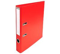 Exacompta Prem Touch Narrow Lever Arch File A4 50 mm Red 2 Rings 53545E Plastic Portrait 10 Pieces