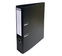 Exacompta Prem Touch Wide Lever Arch File A4 70 mm Black 2 Rings 53741E Plastic Portrait 10 Pieces