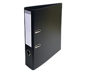 Exacompta Prem Touch Wide Lever Arch File A4 70 mm Black 2 Rings 53741E Plastic Portrait 10 Pieces