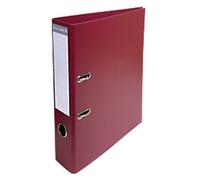 Exacompta Prem Touch Wide Lever Arch File A4 70 mm Burgundy 2 Rings 53704E Plastic Portrait 10 Pieces