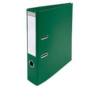 Exacompta Prem Touch Wide Lever Arch File A4 70 mm Dark Green 2 Rings 53753E Plastic Portrait 10 Pieces