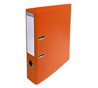Exacompta Prem Touch Wide Lever Arch File A4 70 mm Orange 2 Rings 53744E Plastic Portrait 10 Pieces