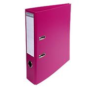 Exacompta Prem Touch Wide Lever Arch File A4 70 mm Raspberry 2 Rings 53759E Cardboard, PP (Polypropylene) Portrait Pack of 10