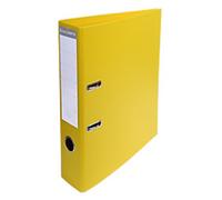 Exacompta Prem Touch Wide Lever Arch File A4 70 mm Yellow 2 Rings 53749E Plastic Portrait 10 Pieces