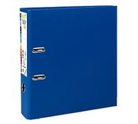 Exacompta Prem Touch Wide Lever Arch File A4+ 80 mm Dark Blue 2 Rings 53352E Plastic Portrait