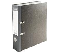 Exacompta Prem Touch Wide Lever Arch File A4 80 mm Grey 2 Rings 53709E Plastic Marbled Portrait 20 Pieces