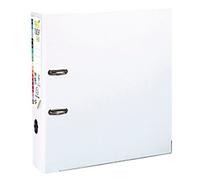 Exacompta Prem Touch Wide Lever Arch File A4+ 80 mm White 2 Rings 53348E Plastic Portrait